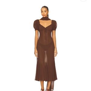 LPA Elegant Brown Dress